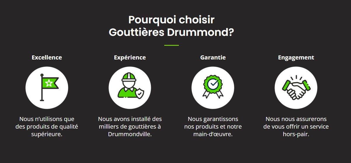 gouttieres drummond qualite