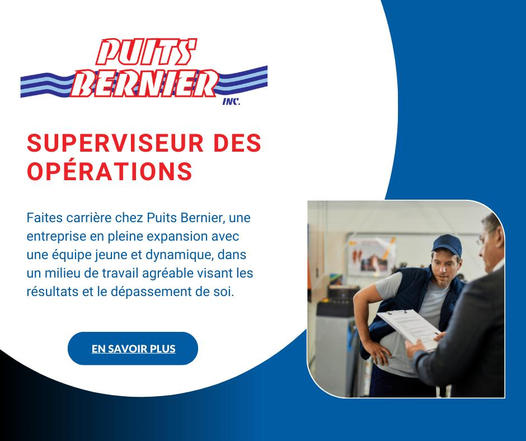 Emploi Superviseur des opérations