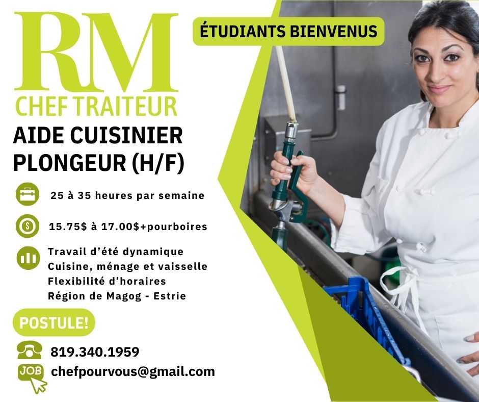 Emploi Aide cuisinier/plongeur (H/F)